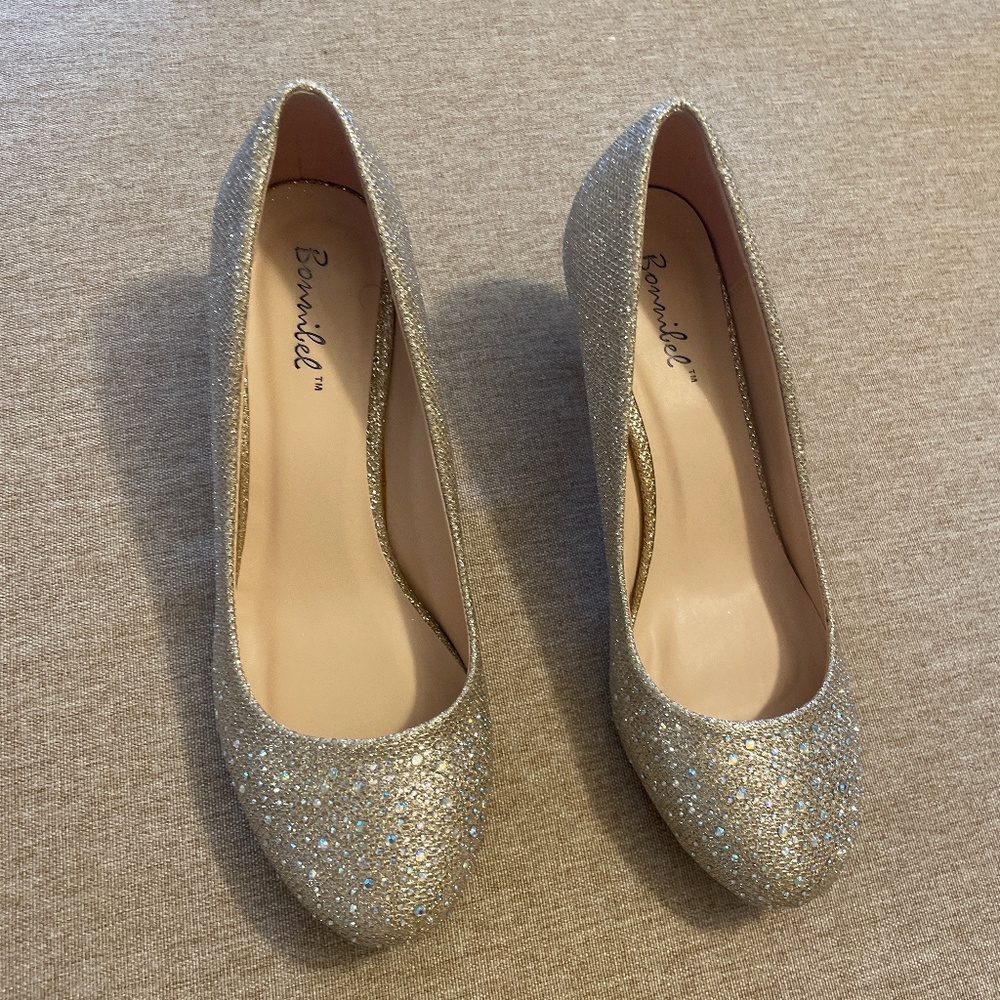 Champagne Glitter Heels
